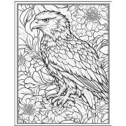 Midjourney Prompt for Art Nouveau Animal Garden Coloring Page