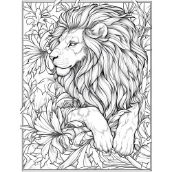 Midjourney Prompt for Art Nouveau Animal Garden Coloring Page