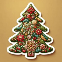 DALL-E Prompt for Christmas stickers