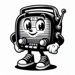 DALL-E Prompt for Retro Black And White Mascot Characters