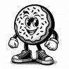 DALL-E Prompt for Retro Black And White Mascot Characters