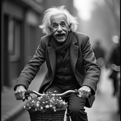 Flux Prompt for Einsteins Playful Vintage Portraits