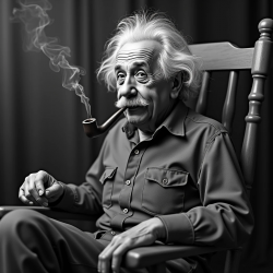 Flux Prompt for Einsteins Playful Vintage Portraits