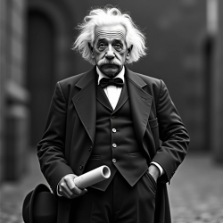 Flux Prompt for Einsteins Playful Vintage Portraits