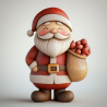 Midjourney Prompt for Charming handcrafted Wooden Christmas Figurine