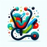 DALL-E Prompt for Colorful Abstract Doodles Icons