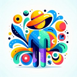 DALL-E Prompt for Colorful Abstract Doodles Icons