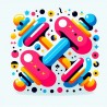 DALL-E Prompt for Colorful Abstract Doodles Icons