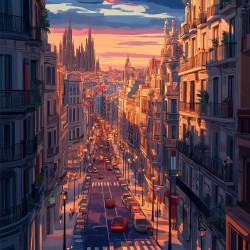 Midjourney Prompt for Vibrant Cityscapes Anime Style