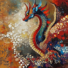 Midjourney Prompt for Vibrant Fantasy Beast in Abstract Oil Painting