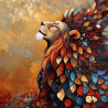 Midjourney Prompt for Vibrant Fantasy Beast in Abstract Oil Painting