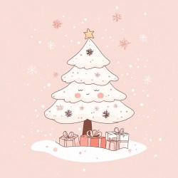 Midjourney Prompt for Pastel Christmas Cards