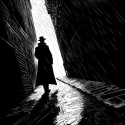 Midjourney Prompt for Striking Film Noir Illustrations