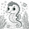 Midjourney Prompt for Underwater Cartoon Coloring Pages