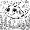 Midjourney Prompt for Underwater Cartoon Coloring Pages