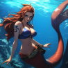 Midjourney Prompt for One Piece Mermaid Fantasy