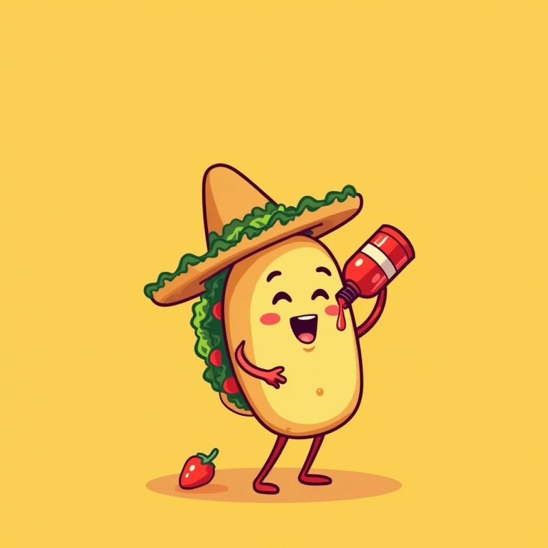 Flux Prompt for Whimsical Food Characters Illustrations