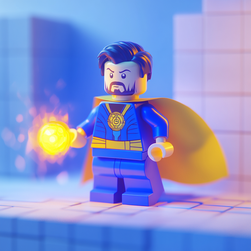 Midjourney Prompt for Comic Hero Block Lego