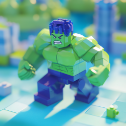 Midjourney Prompt for Comic Hero Block Lego