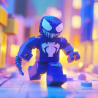 Midjourney Prompt for Comic Hero Block Lego