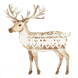 Midjourney Prompt for Cute Boho Christmas Vector Illustrations