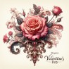 DALL-E Prompt for Rococo Valentines Day Watercolor Clipart