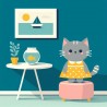 DALL-E Prompt for Playful Animal Flat Illustrations