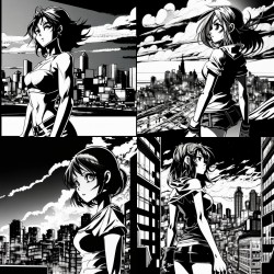 Black and White Japanese Manga