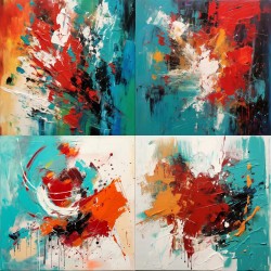 Expressive Acrylic Abstract Art