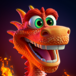 Dragon and characters Cartoon Art