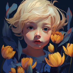 Floral Portrait Artwork