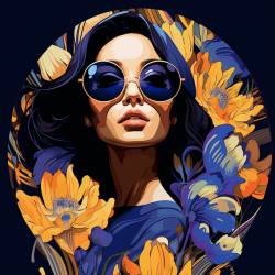 Floral Portrait Artwork