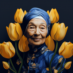 Floral Portrait Artwork