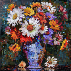 Colored Tile Mosaic Art