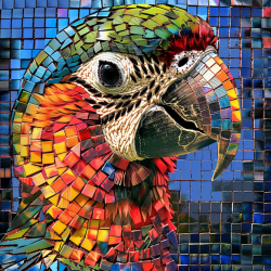 Colored Tile Mosaic Art