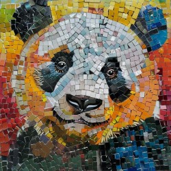 Colored Tile Mosaic Art