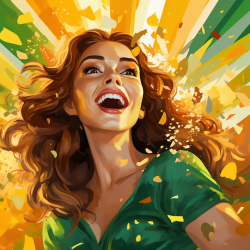 Green and Gold Illustration