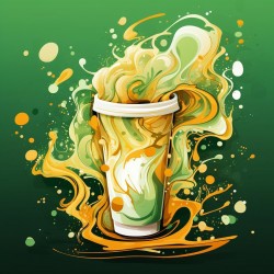 Green and Gold Illustration