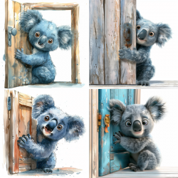 Funny Animals Peeking Around Doors