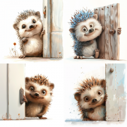 Funny Animals Peeking Around Doors