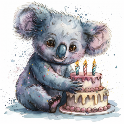 Baby Animal Birthday Cake Art