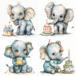 Baby Animal Birthday Cake Art