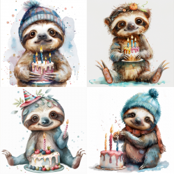 Baby Animal Birthday Cake Art