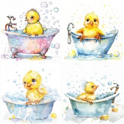 Animals Taking A Bath