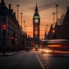 Vintage Cityscapes at Dusk