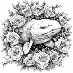 Floral Animal Coloring Pages