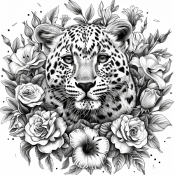 Floral Animal Coloring Pages