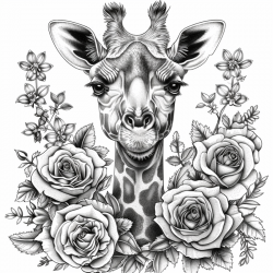 Floral Animal Coloring Pages