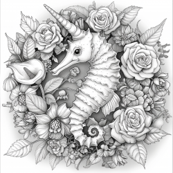 Floral Animal Coloring Pages