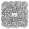 Spaghetti Style Hand Drawn Mazes for Kids